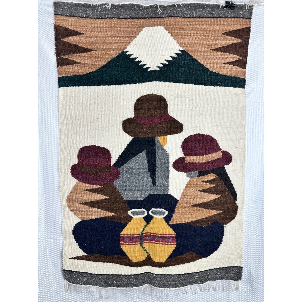 Vintage Peruvian / Andean Handwoven Wool Tapestry Wall Hanging